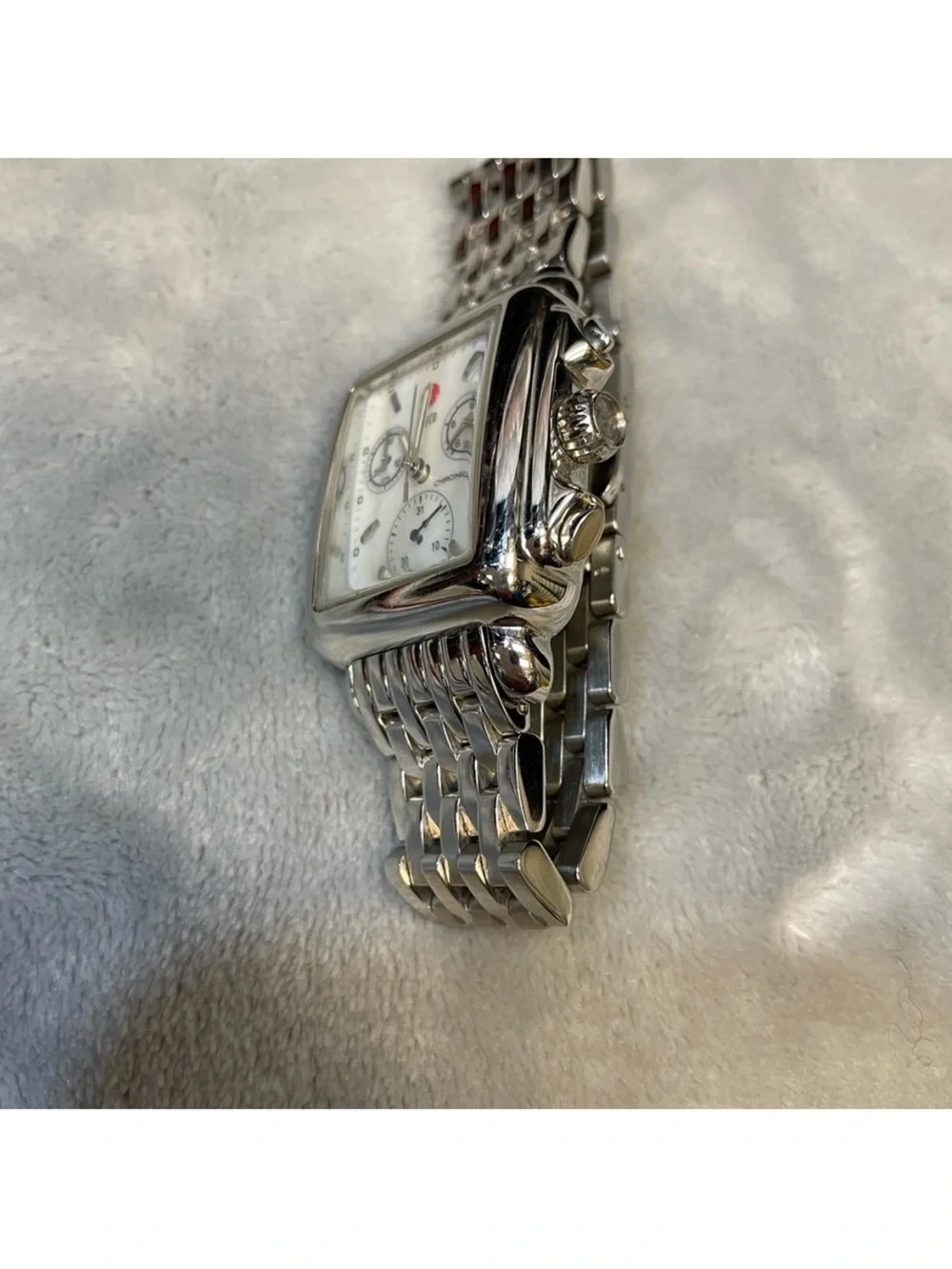 Michele Stainless Steel Deco Chronograph - Mother of Pearl Dial